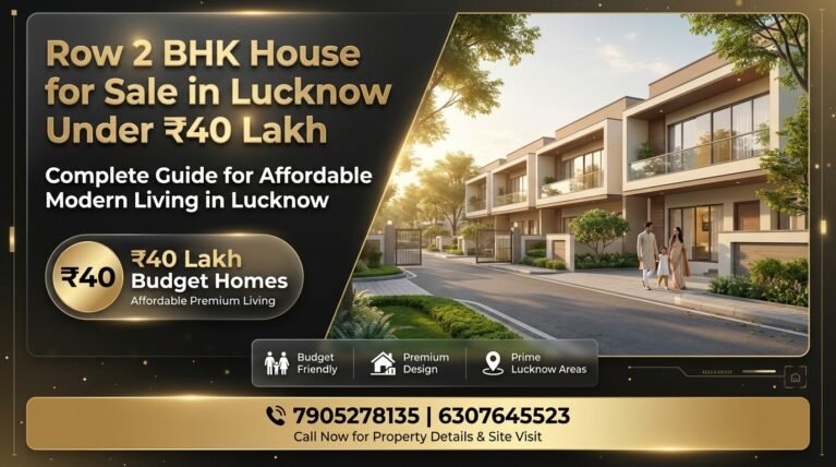 2 BHK Row House in Lucknow Under 40 Lakh — Why This Is One of the Best Small Investment Properties in 2026