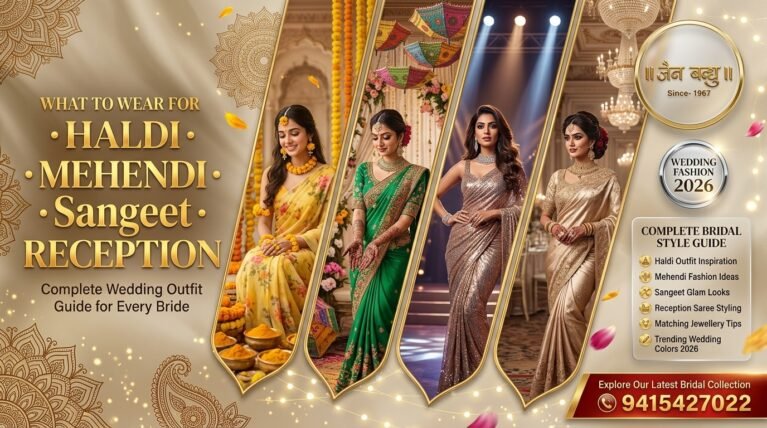 Fabric Guide for Haldi, Mehendi, Sangeet & Reception: What to Wear and Why