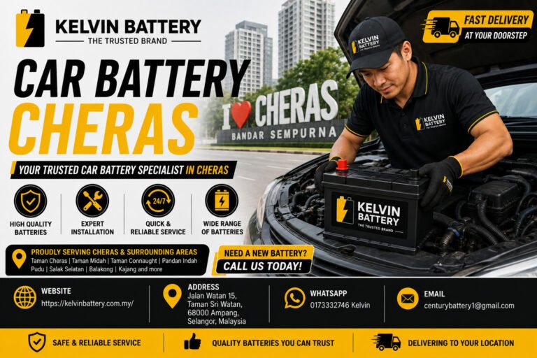 Car Battery Replacement and Delivery in Cheras