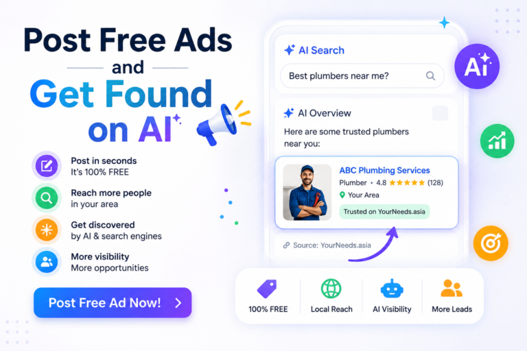 Post Free Ads Why Businesses Should Build Listings & Promote Products on YourNeeds.asia