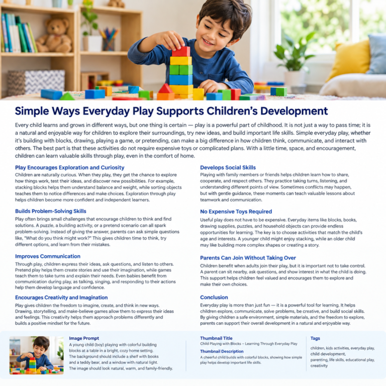Everyday Play for Children: 7 Powerful Ways to Build Life Skills 