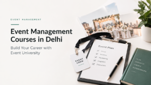 Event University is the best event management Institute in Delhi offering event management courses, practical training, internships & placement support
