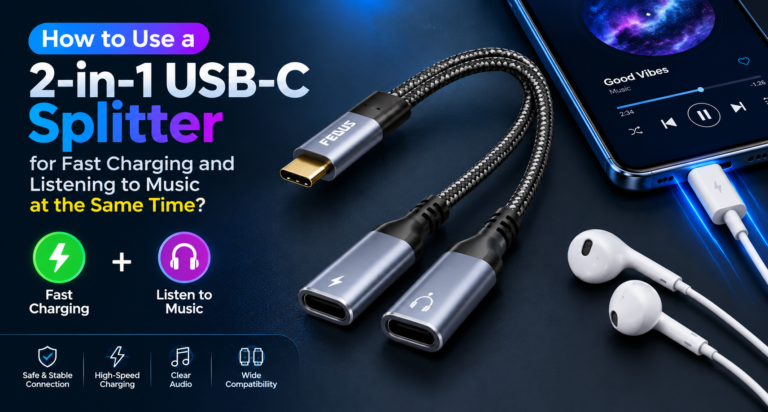 How to Use a 2-in-1 USB-C Splitter for Fast Charging and Listening to Music at the Same Time?