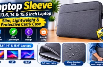 Laptop Sleeve for 13.6, 14 & 15.6 Inch Laptop – Slim, Lightweight & Protective Carry Case