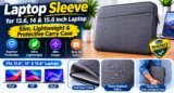 Laptop Sleeve for 13.6, 14 & 15.6 Inch Laptop – Slim, Lightweight & Protective Carry Case