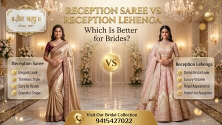 Saree or Lehenga for Your Reception: A Comfort-First Comparison